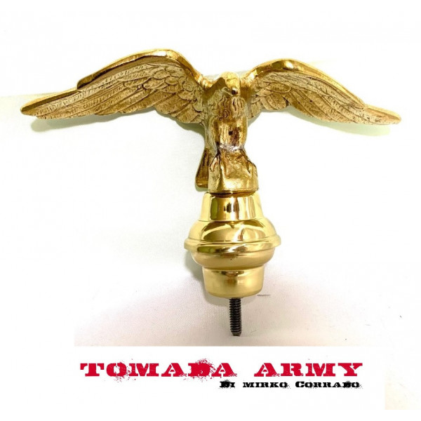 Puntale Per Asta Bandiera A Forma Di Aquila – Decorazione In Plastica Dorata – 11x7x3 Cm